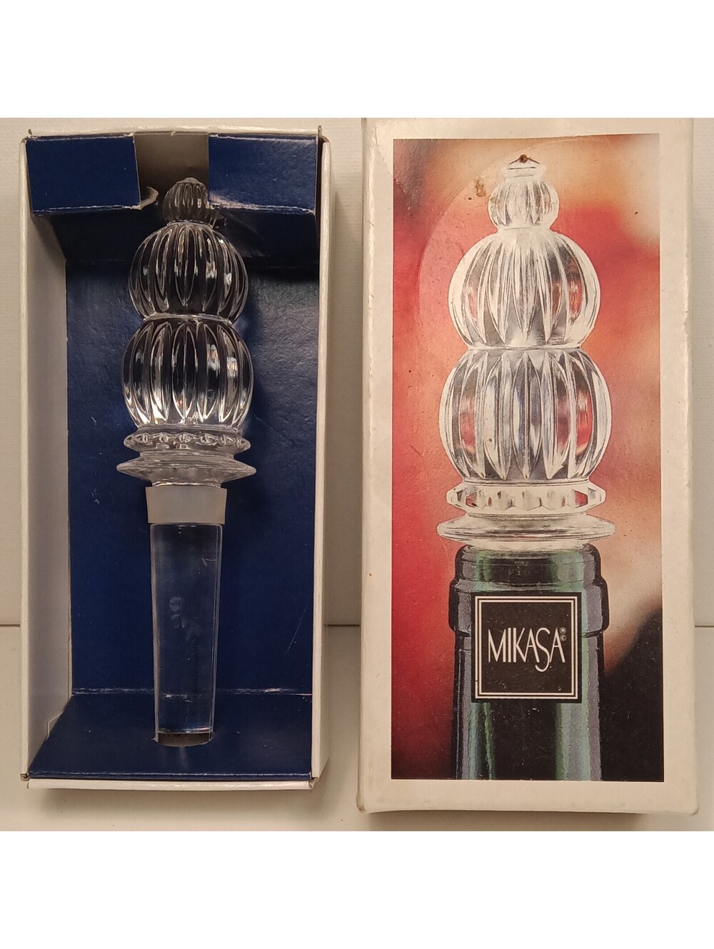 Mikasa Monterey Clear Glass Bottle Stopper Reusable 1-Hole MPN T 8173-900